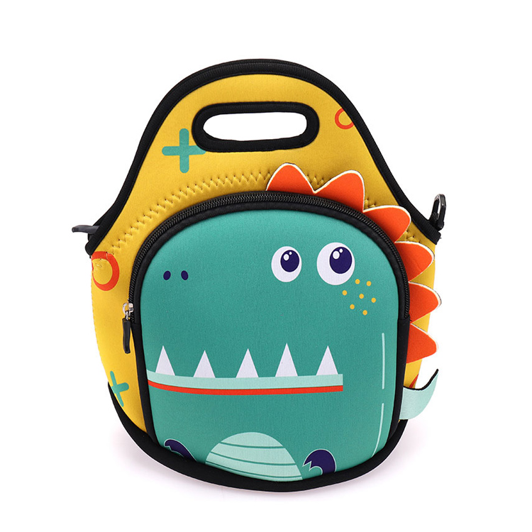3-4 Teev Thermal Insulated Crocodile Neoprene Kids Lunch Bag