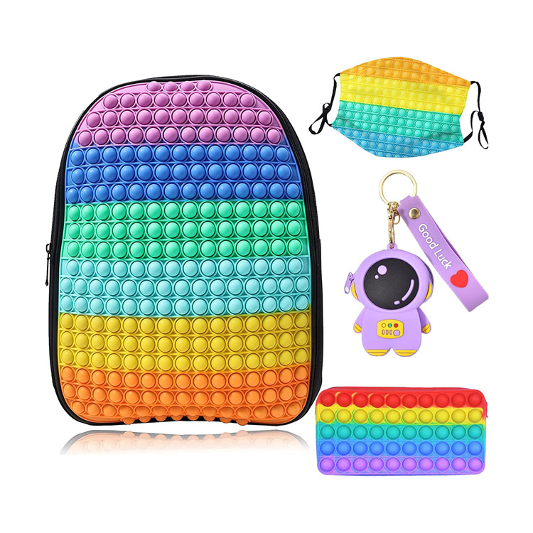Fidget Backpack Rau Tsev Kawm Ntawv