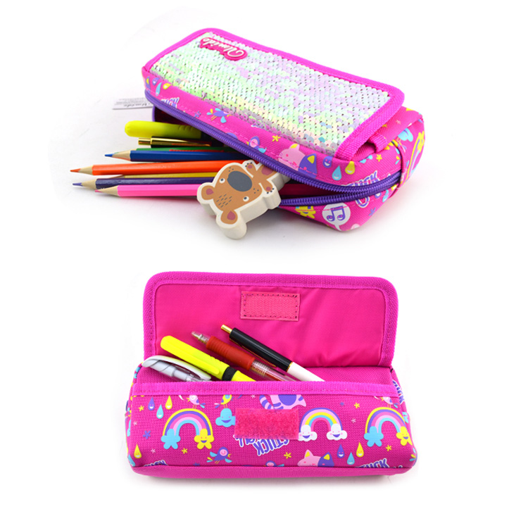 Sequins Polyester Cartoon Zipper Pencil Hnab