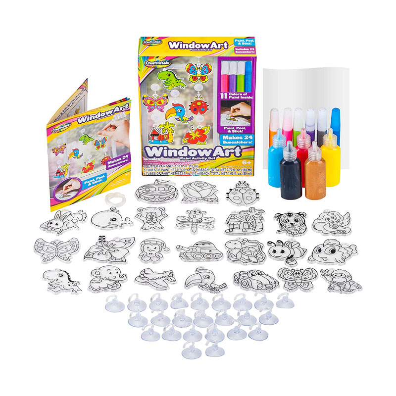 Qhov rai Paint Art Stickers Kids DIY Art Crafts